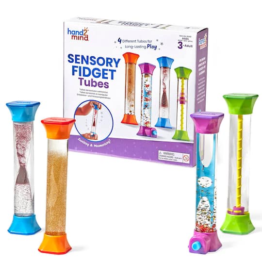 hand2mind® 8" Sensory Fidget Tubes, 4ct.